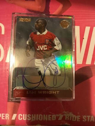 Topps Premier Gold Ian Wright Arsenal Autographed Card Rare Find 40/221