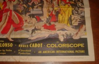 Goliath and the Barbarians Rare 1959 Movie Poster Steve Reeves 27 X 41 4