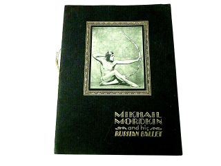 Vintage Program Mikhail Mordkin And His Russian Ballet Februaru 3,  1927 Rare
