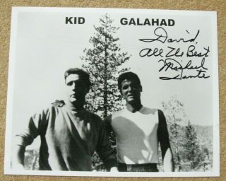 Rare Photo Of Elvis With Kid Galahad Co.  Star Michael Dante,  Signed By Michael
