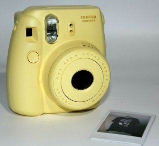 Fujifilm Instax Mini 8 Instant Camera Film Polaroid Yellow Rare W/ Film