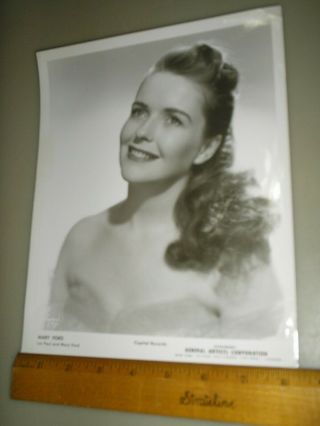 Rare Vintage Mary Ford Press Publicity Photo