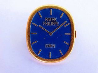 Patek Philippe Enamel Pin Badge Swiss Luxury Watch Huguenin Circa 80s.  Rare