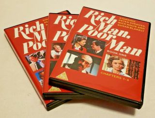 Rich Man,  Poor Man 6 Dvd Set - Book One Chapters 1 - 12 - Region 1 Ntsc Rare,  Oop