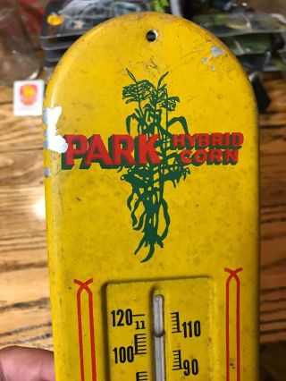 Park Hybrid Seed Corn Thermometer Vintage Rare Advertising Sign 2