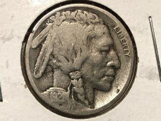 1921 S Buffalo Nickel Vg Lamination Error On Rare Key Date Coin - -