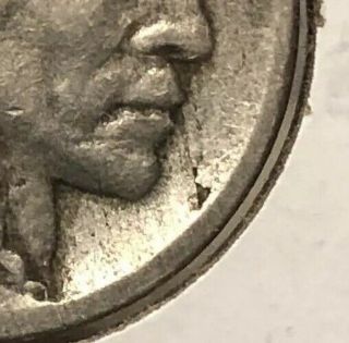 1921 S Buffalo Nickel VG Lamination Error On Rare Key Date Coin - - 3