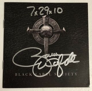 Zakk Wylde Black Label Society Signed Order Of The Black Cd Guitar Ozzy Rare