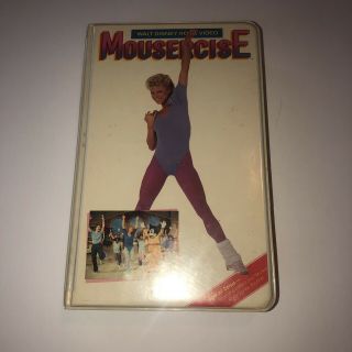 Mousercise VHS Video Walt Disney Mickey Mouse Exercise Clamshell Workout Rare 2