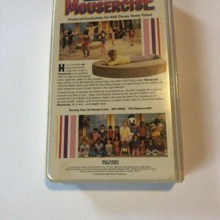Mousercise VHS Video Walt Disney Mickey Mouse Exercise Clamshell Workout Rare 3