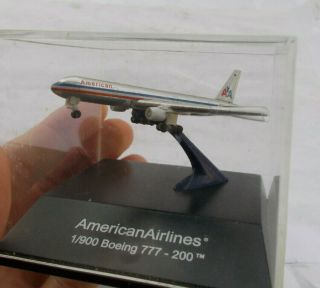 Rare Vintage American Airlines Mini 2.  5 " Airplane Plane Model 1/900 Boeing 777