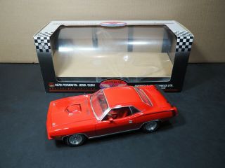 Read Supercar Collectibles 1/18 1970 Plymouth Hemi Cuda Red Shaker Rare Htf