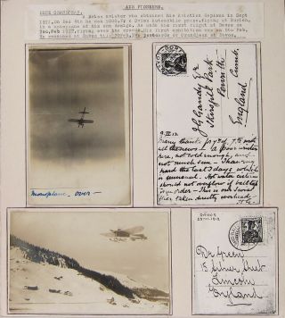 Rare Aviation Postcards (2),  Switzerland,  Rene Grandjean At Davos,  Rp.