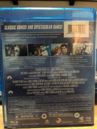 Saturday Night Fever / Grease (Blu - ray Double Feature) John Travolta Rare 2