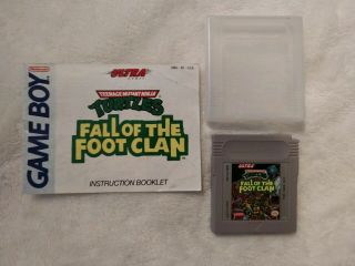 Teenage Mutant Ninja Turtles: Fall Of The Foot Clan Nintendo Game Boy,  1990 Rare