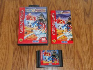 Sega Genesis Game - Sonic Spinball - Complete - Perfectly - Rare
