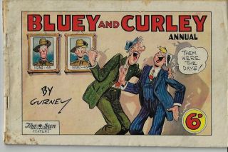 Vintage And Rare Bluey And Curley Comic Annual By Gurney