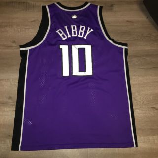 Sacramento Kings Mike Bibby Nba Basketball Jersey Team Sewn Rare Xl Nike Purple