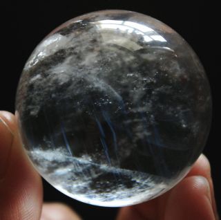 120g Aa,  Natural Rare " Blue Ghost " Quartz Crystal Ball Healing