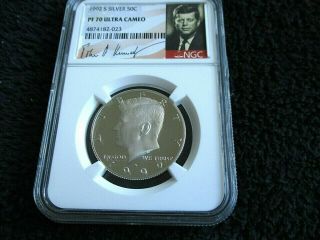 Rare 1992 S Silver Ngc Pf70 Ucam Signature Label Low Mintage And Pop