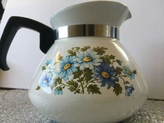Vtg 1971 - 72 Corning Ware P - 104 Chelsea Floral Daisy 6 - Cup Teapot Carafe Rare