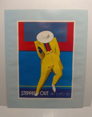 Steppin Out Art Expo 83 Rare 1983 Lithograph Poster 16x20 Bernard Picture Co