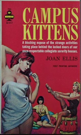 Campus Kittens Joan Ellis Midwood 417 Vintage Lesbian Sleaze Pbo Rader Rare