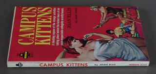 CAMPUS KITTENS Joan Ellis MIDWOOD 417 vintage lesbian sleaze PBO Rader RARE 2
