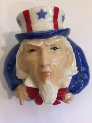 Face Pots Kevin Francis Ceramic Uncle Sam Figure Artist Signed 2001 Ltd Ed Rare
