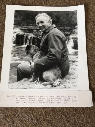 James Herriot - Rare Press Photo.  All Creatures Great And Small.  Vet