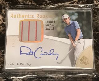 Patrick Cantlay 2013 Sp Authentic Rookie Swatch On Card Autograph /100 Rare