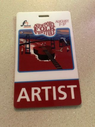 2008 Newport Folk Festival Artist Backstage Pass Ticket Rare Laminate