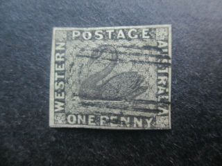Western Australia Stamps: 1d Black Swan - Rare (d154)