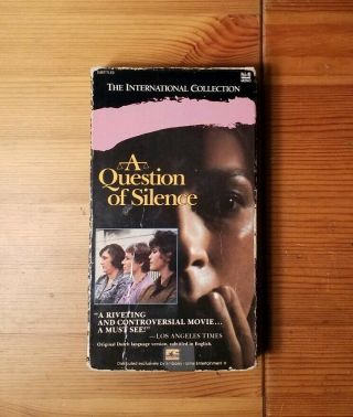 A Question Of Silence (1982) On Vhs Rare And Oop Dutch Foreign W/ Subtitles