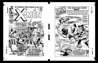 Jack Kirby X - Men 2 Cover And Pg 1 Rare Large Production Art
