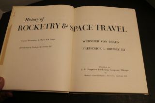 Rare 1966 Edition of History of Rocketry & Space Travel by Wernher Von Braun 5