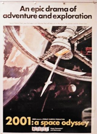 2001: A Space Odyssey Vintage Rare Movie Poster 24 " X 36 " Nos (b59)