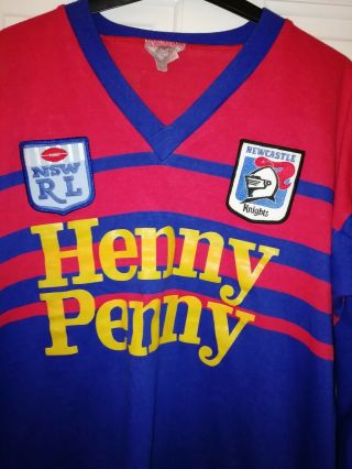 Very rare 1990 Newcastle Knights rugby Shirt vgc size XL men ' s 2