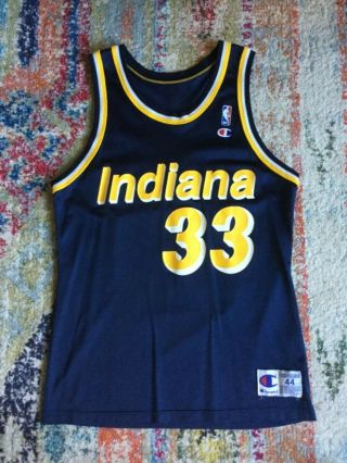 Rare Vintage Antonio Davis Indiana Pacers Champion Jersey Size 44 Nba