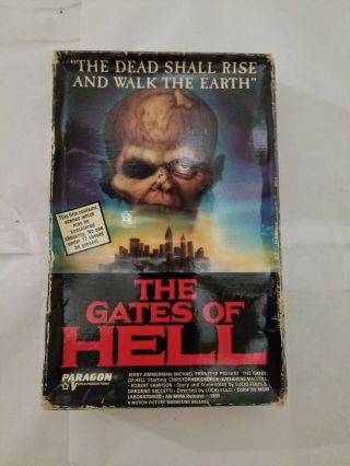 The Gates Of Hell Vhs Paragon Big Box Rare Horror Gore Luci Zombies Very Rare