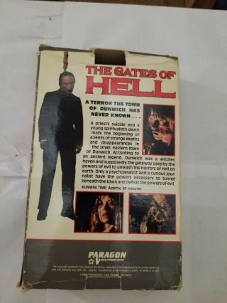 The Gates Of Hell VHS Paragon Big Box Rare Horror Gore Luci Zombies VERY RARE 2