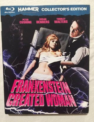 Frankenstein Created Woman (blu - Ray) Slipcover Oop Rare Out Of Print