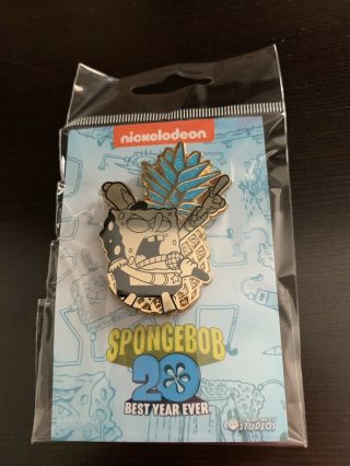 Sdcc 2019 Rare Spongebob Squarepants Pin Nickelodeon Booth Exclusive Gift 20 Yr