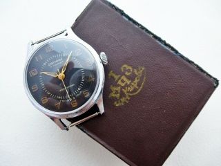 Rare Black Russian Kirova Sportivnie Vintage Watch 1950 