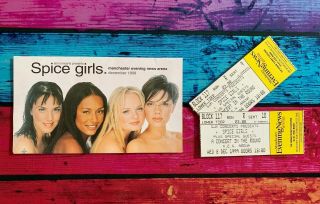 Rare Spice Girls Manchester Arena Tickets From 1999 X2 And Paper Slip Wallet