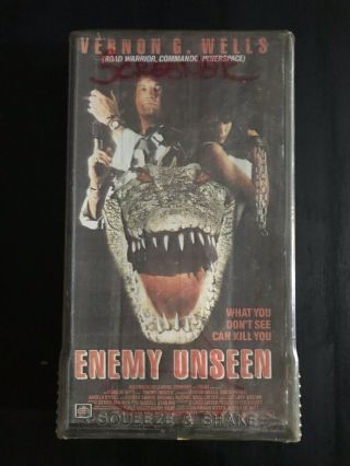 Enemy Unseen (1989) Rare Elmo De Witt Action Horror Vhs Tape Vernon G.  Wells