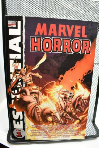 Essential Marvel Horror Volume 1 Tpb Rare Oop Hellstrom Satana Ghost Rider Thing