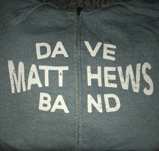 Dave Matthews Band Rare Official Apparel Size Xtra Large Xl Mens Zip - Up Hoodie
