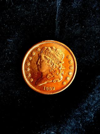 1832 Half Cent Classic Head.  Au, .  Looking Coin.  Very Rare.  Awesome Find.