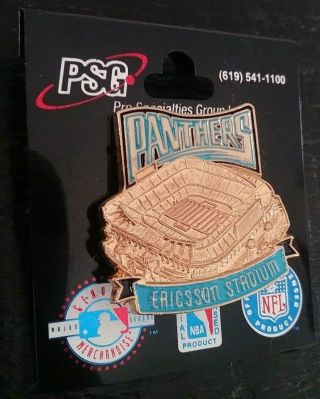 Nfl Carolina Panthers Ericsson Stadium Collectible Psg Enamel Pin Rare Authentic
